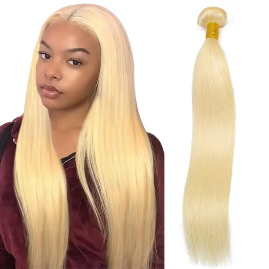 10 Grade Malyasian 6Inches Human Indian Hair Hd Transparent Lace Raw Puruvian Bundles  Weave Blonde Straight 613 Virgin Hair
