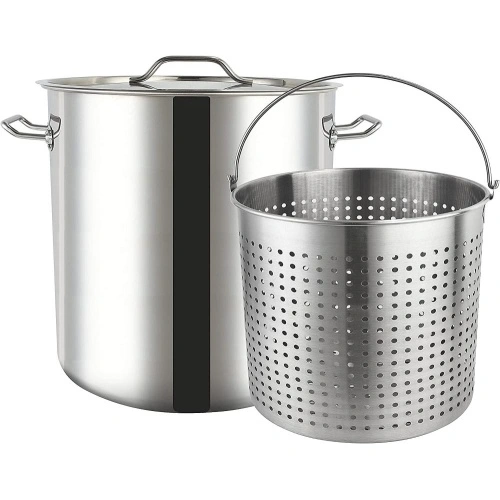 ARC Advanced Royal Champion 64-Quart Stainless Steel Stock Pot and Basket  in the Cooking Pots department at