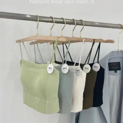 Hot Sale Women's One-Shoulder Ribbed Camisole Top with Conformality Camisoles and Bra