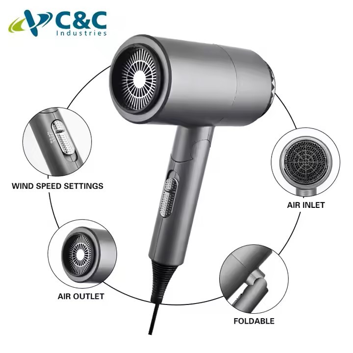 Hair Brush Hot Air Electric Comb One Step Hair Dryer Fast Hair Straightener Brush Private Label Flat Iron Popular Black Choice