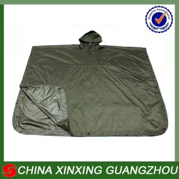 CHINA XINXING Military 190T polyester PVC coating raincoat army green poncho