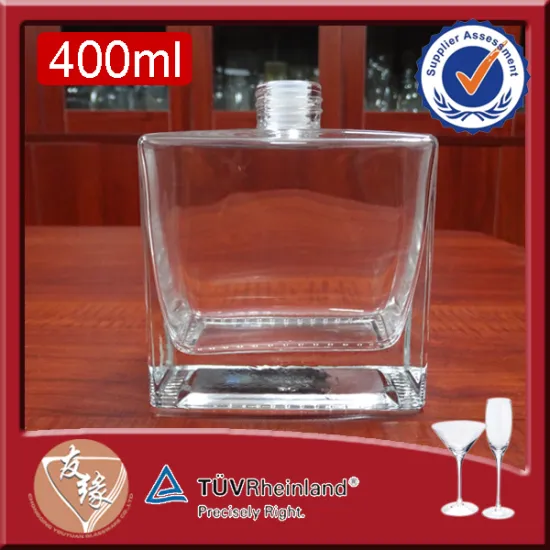 High-end quality 400ml rectangle packaging use empty reed diffuser glass bottle