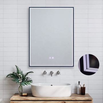 Smart Defogger Mirror: LED Color-Changing Mirror with Aluminum Frame for the Bathroom