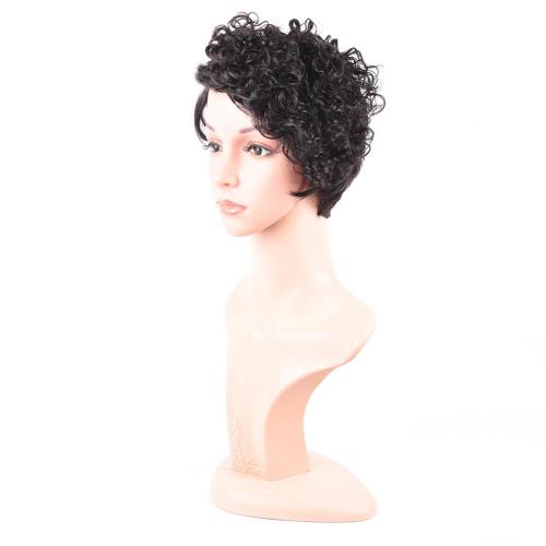 SHORT CURLY NATURAL HAIR LACE WIG