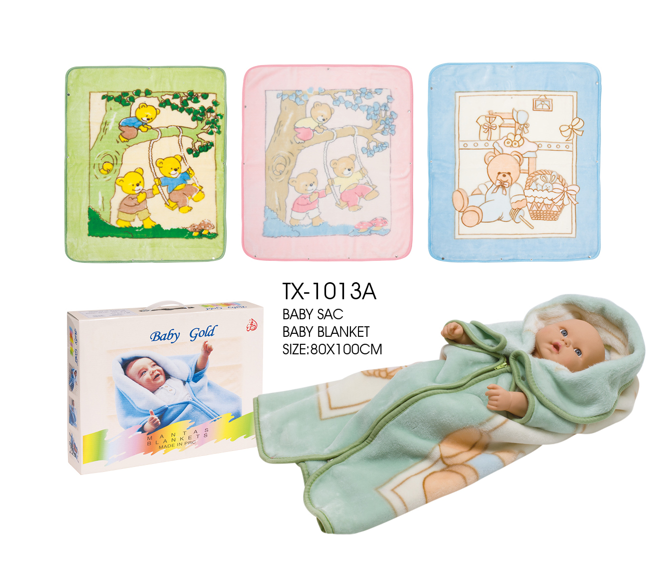 Box package baby blanket