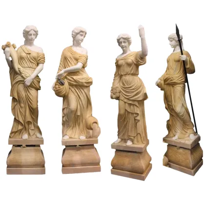 Life size garden sculpture four seasons marble statues for sale