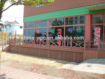 Eco friend wood feeling outdoor WPC plastic railing