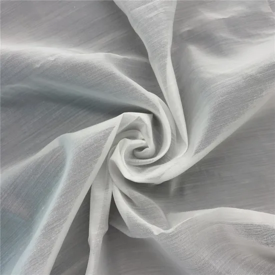 Soft Handfeel White Cotton Organza Tulle Fabric