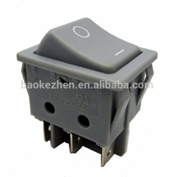 Gray Rocker Switch with double pole DPDT DPST ON - OFF ,ON - ON, ON - OFF - ON for appliance manufacturer China