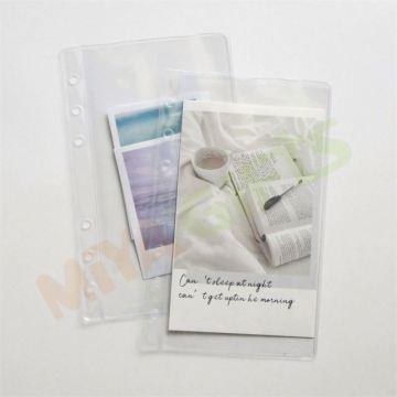 Custom Transparent A6 Ring Binder with Big Pocket - PVC & Vinyl Planner Organizer Diary