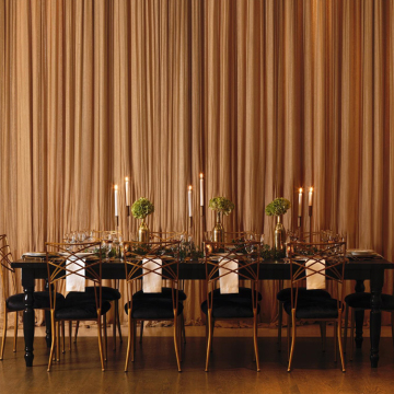 Iron Gold Cross Back Chairs for Popular Wedding Hall Decorations