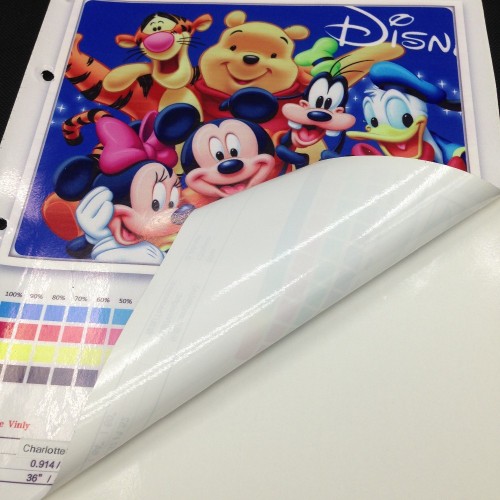 roll up self adhesive fabric sticker for digital printing