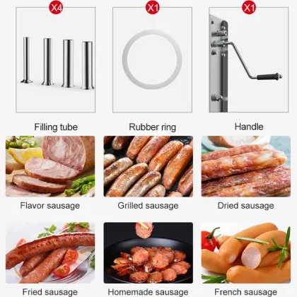 Small Electric Sausage Machine - Professional Manual Sausage Stuffer for Family Use (5L)