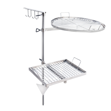 Stainless Steel Portable Folding BBQ Tools: Essential Set for Outdoor Grilling, Charcoal Stoves, and Camping Cookware