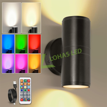 Lohas Indoor Fernbedienung RGB Farbwechseln batteriebetriebener Wandleuchten für den Flur