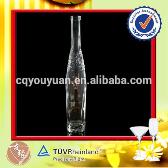 Ice Wine Bottle Super Clear Glass 375ML Flask Glass Bottle