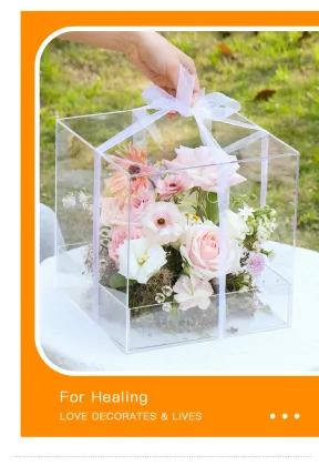 Large-sized Transparent Acrylic Flower Box - Practical Eternal Flower Box