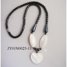 Hematite pearl Shell Necklace