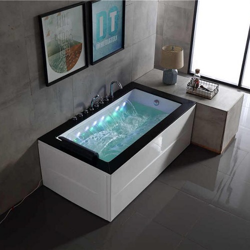 Benefits Of Leg Massage 3-side Waterfall Massage Bathtub with Colorful Lights