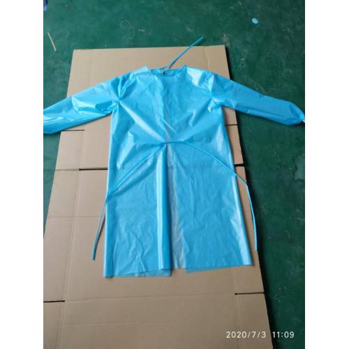 disposable isolation gown pp+pe material