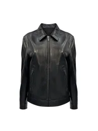 Black leather jacket