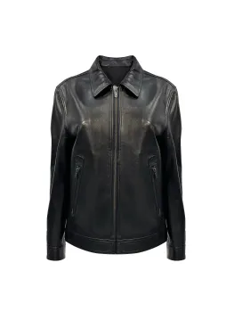 Black leather jacket