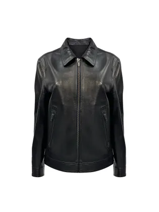 Black leather jacket
