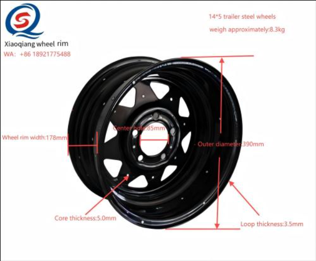 Remolque de 14x5 ruedas de acero