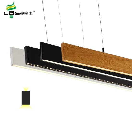 Modern Office Surface-Mounted LED Linear Lighting System with Aluminum Housing - 24W Black Batten Tube Light