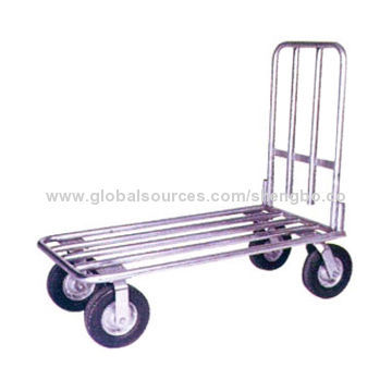 Platform hand truck with 350kg heavy-duty and 10" caster, weighs 35.5kg