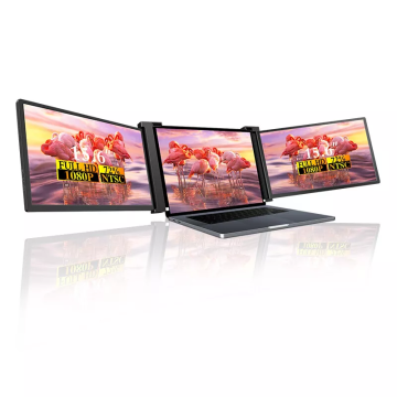 Portable 15.6 Inch IPS 1080P Triple Monitor for Laptop With Dual Screen Display