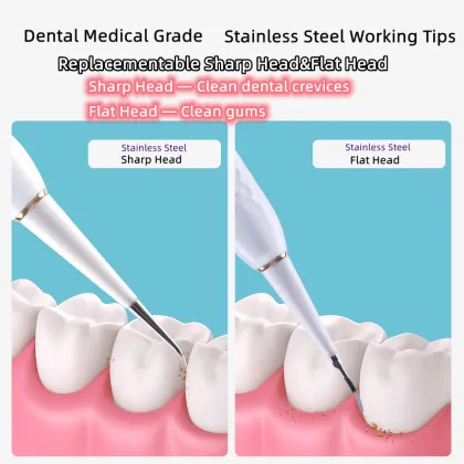 Ultimate Portable Teeth Whitening and Cleaning Kit: Ultrasonic Waterpik with Toothbrush for Dental Calculus Removal