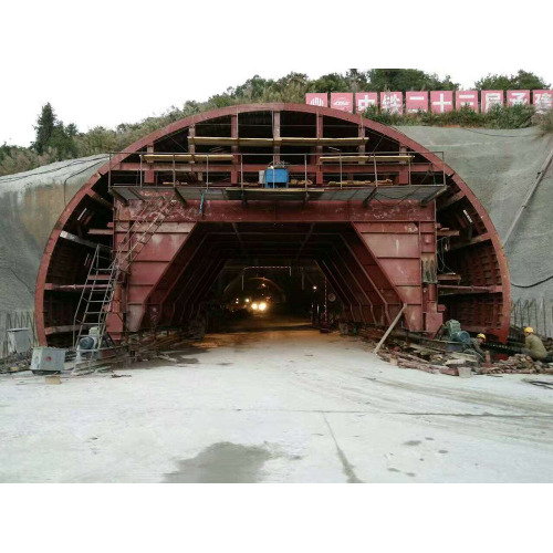 Snelweg constructie tunnel voering machine