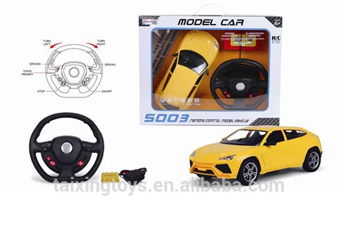 Newest Design 1:12 RC Remote Control Car with Light and steering wheel for children