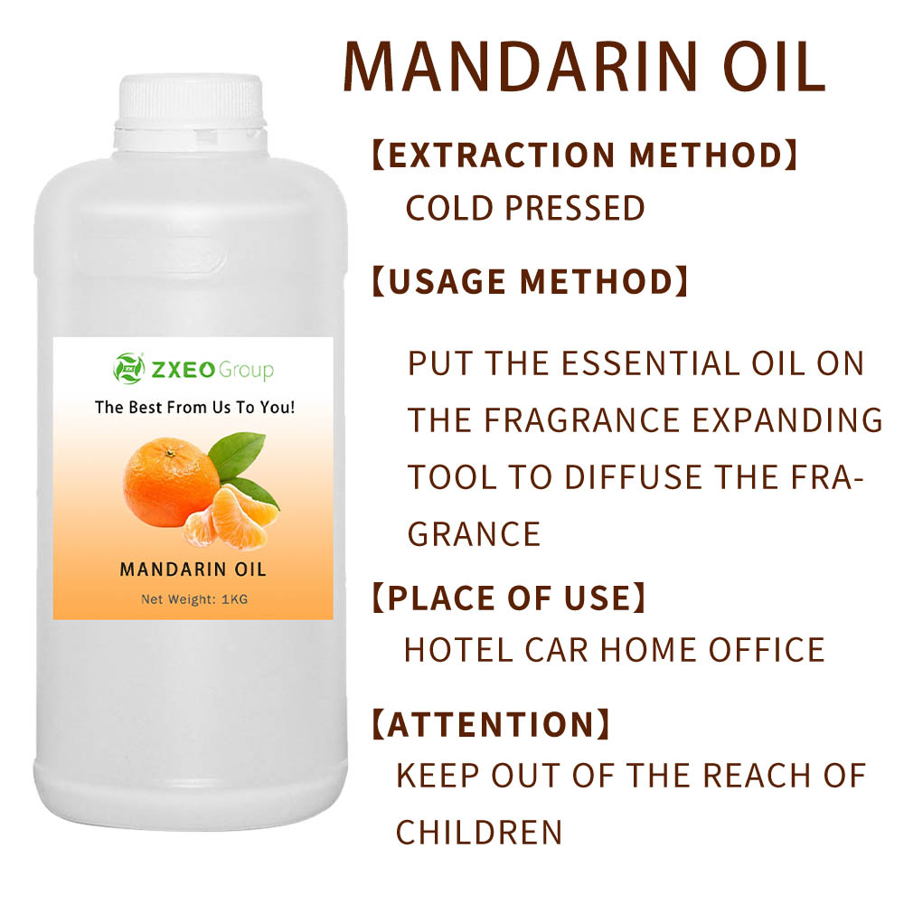 Aceite esencial de color naranja 100% puro de aceite terapéutico de grado terapéutico mando de mandarina mandarina