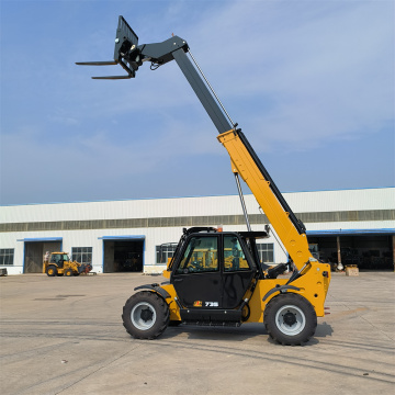 2024 4WD Boom Diesel Forklift Kecil 2.5ton 3ton 3000kg 4ton Telescopic Wheel Loader Telehandler Harga dengan Tinggi Pengangkatan 7m