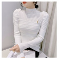 Thickened half high neck jumper female