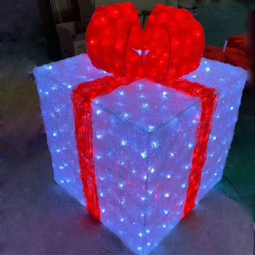 Colorful LED Gift Box Lights for Outdoor Christmas Street Decorations