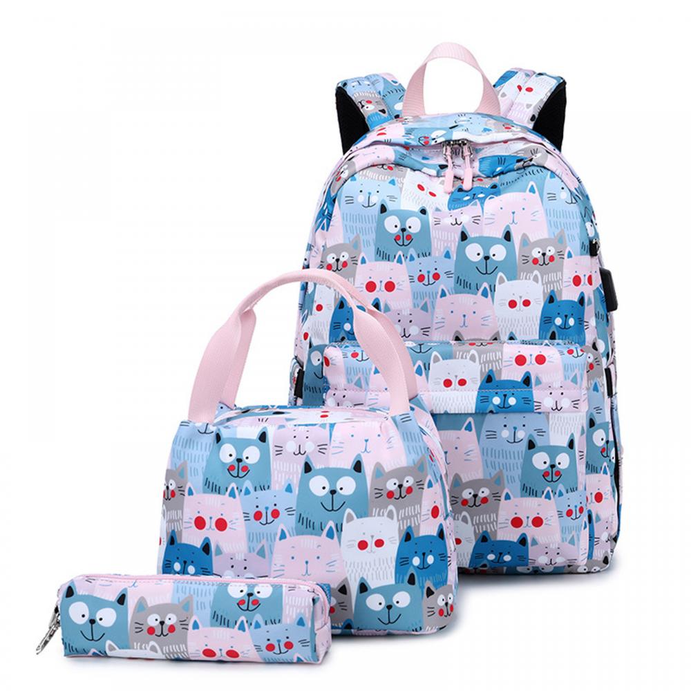 WYCY 3pc Girls Backpacks School Bookbag for Teen Girls Daypack