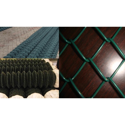 Cyclone Fence Plastic Coated Chain Link Fencing PVC Green Steel Mesh Supplier