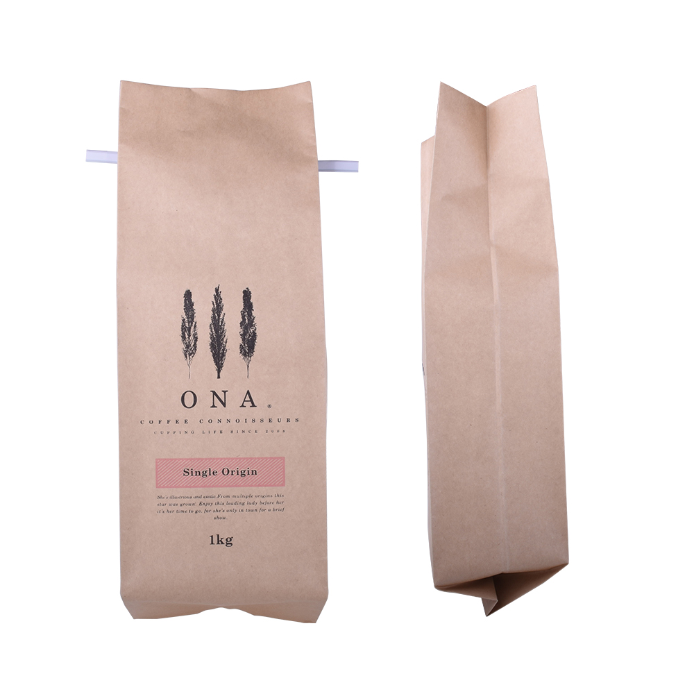 1 KG Bio Bag Compostable Coffee Packaging Craft Paper Stock Coffee Bag