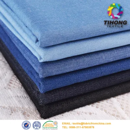 Mens shirt yarn dyed soft denim shirt fabric