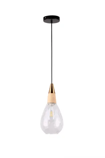 Wood geometric pendant lamp