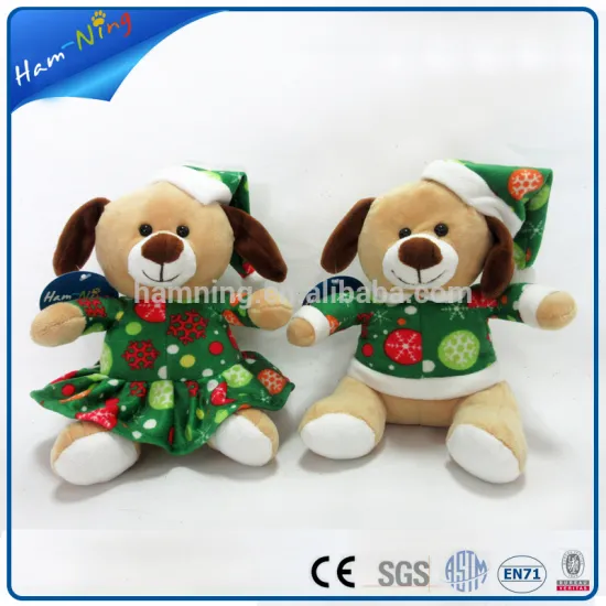 23cm best selling door gift for christmas cheap plush dog pet toys