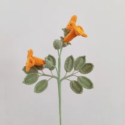 Handmade Wool Crochet Lingxiao Bouquet for Home Decoration and Hotel Ornaments - Holiday Gift