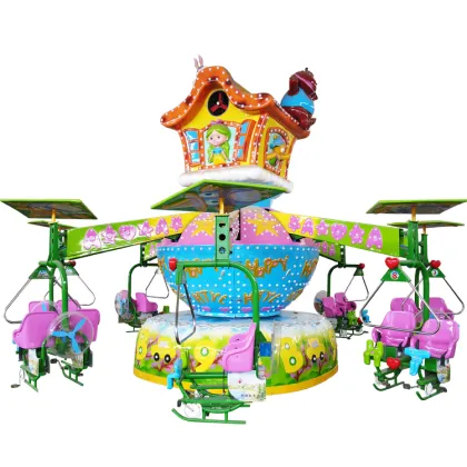 Bicycle Amusement Ride: Rotating Pedal Flying Chair