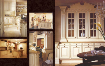 Br-SA07A Solid Wood Kitchen Cabinet/Kitchen Furniture