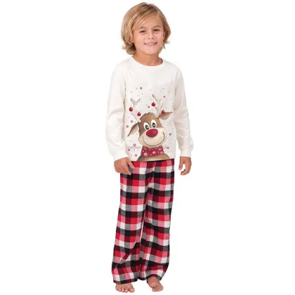 Customized Family Christmas Pajamas - Winter New Print Parent-Child Long-Sleeved Suit