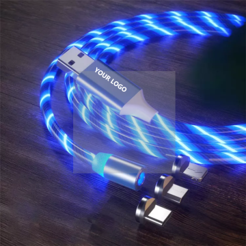 High Quality 3-in-1 LED Mobile Phone Charger with Magnetic USB Cable