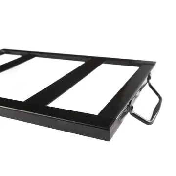 Carbon Steel Rectangle Salt Block Plate Holder Salt Plates For Indoor Outdoor BBQ Grill